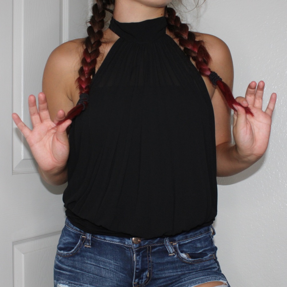 Black halter top
